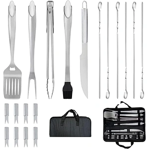 20 Piece Stainless Steel BBQ Tool Set Grill Tool Sets Camping Grilling Tools